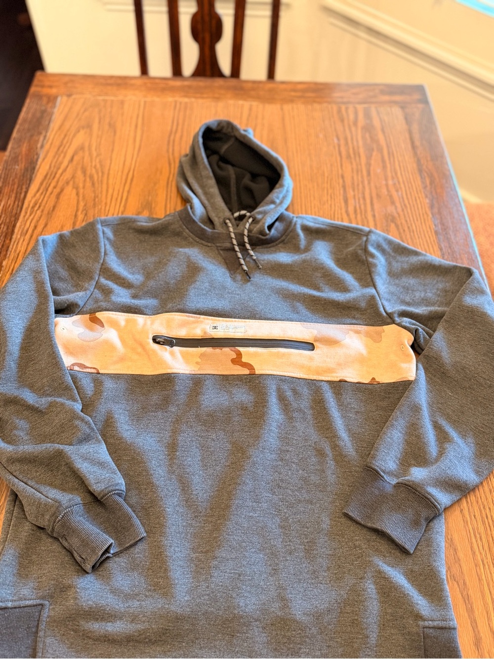 DC Shoes Men's Cloak DWR Hoodie.
 with Tan Camo Accent